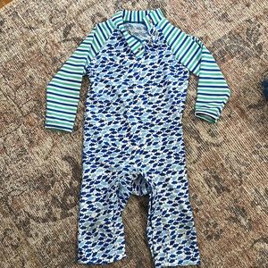 Coolibar baby beach one-piece swimsuit UPF 50+. 6-12 month.